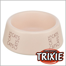 Trixie керамічна миска для котів Cats рожева 0,15 л Ø12 см 25223