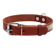 CoLLaR нашийник зі світловідбивною стрічкою коричневий 35 мм 48–63 см 02986