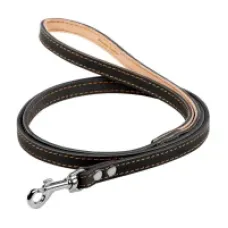 CoLLaR повідець одинарний шкіряний чорний 122 см 04481