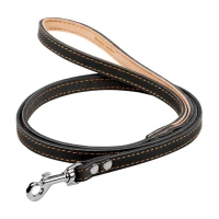 CoLLaR повідець одинарний з прошивкою чорний 14 мм 122 см 04511
