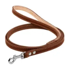 CoLLaR повідець одинарний з прошивкою коричневий 14 мм 122 см 04516