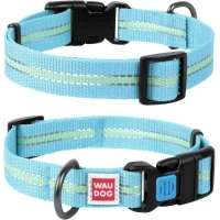 CoLLaR WAUDOG Nylon нашийник нейлоновий з QR-паспортом блакитний 25 мм 37–58 см 45652