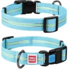 CoLLaR WAUDOG Nylon нашийник нейлоновий з QR-паспортом блакитний 25 мм 37–58 см 45652