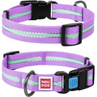 CoLLaR WAUDOG Nylon нашийник нейлоновий з QR-паспортом фіолетовий 25 мм 37–58 см 45659
