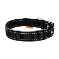 CoLLaR Dog Extreme нашийник нейлоновий зі світловідбивною вставкою чорний 25 мм 38–48 см 67041