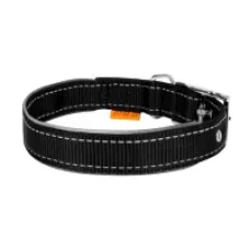 CoLLaR Dog Extreme нашийник нейлоновий зі світловідбивною вставкою чорний 25 мм 38–48 см 67041
