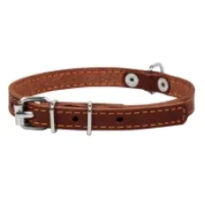 CoLLaR нашийник одинарний шкіряний коричневий 12 мм 24–32 см 00166