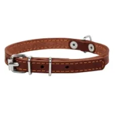 CoLLaR нашийник одинарний шкіряний коричневий 20 мм 32–40 см 01336