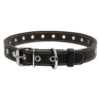 CoLLaR нашийник безрозмірний шкіряний чорний 20 мм 50 см 01511
