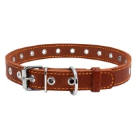 CoLLaR нашийник безрозмірний шкіряний коричневий 20 мм 50 см 01516