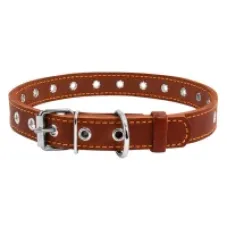 CoLLaR нашийник безрозмірний шкіряний коричневий 20 мм 50 см 01516
