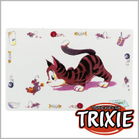 Килимок під миски Trixie для котів пластиковий Comic Cat 44×28 см арт. 24544