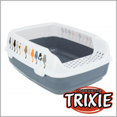 Туалет Trixie Delio з рамкою для котів сірий/білий 38×20×50 см арт. 40397