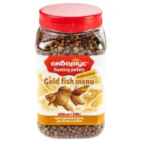 Корм для золотих риб Акваріус Gold Fish Menu плаваючі пелети 200 г