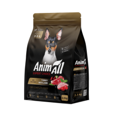 AnimAll 2,5 кг сухий корм для собак малих порід з індичкою та ягням 178614