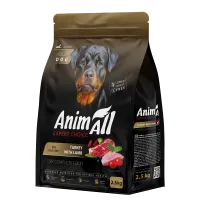 AnimAll 2,5 кг сухий корм для собак великих порід з індичкою та ягням 178610