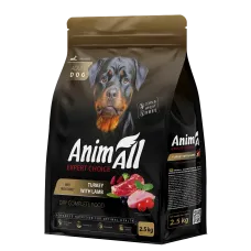 AnimAll 2,5 кг сухий корм для собак великих порід з індичкою та ягням 178610