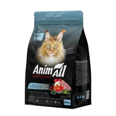 AnimAll 400 г корм для котів з лососем, білою рибою та індичкою 178602