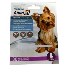 AnimAll краплі від бліх кліщів вошей для собак 4-10 кг 60882