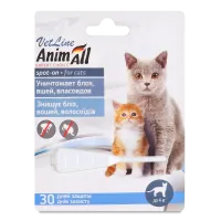 AnimAll краплі від бліх кліщів вошей для котів до 4 кг 113611