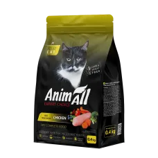Корм AnimAll сухий для котів зі свіжою куркою 400 г арт.178596