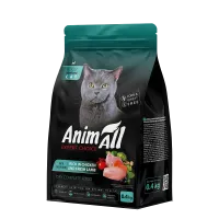 Корм AnimAll сухий для стерилізованих котів з куркою та ягнятиною 400 г арт.178606