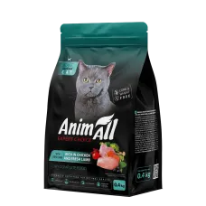 Корм AnimAll сухий для стерилізованих котів з куркою та ягнятиною 400 г арт.178606