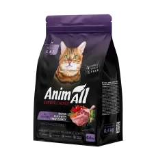 Корм AnimAll сухий для котів з індичкою та качкою 400 г арт.178599