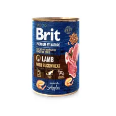 Корм Brit Premium by Nature Lamb & Buckwheat вологий для собак з ягням та гречкою 400 г арт.100414/538614