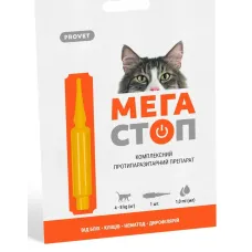 Краплі на холку ProVET Мега Стоп для котів 4–8 кг