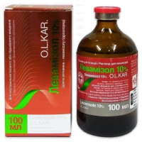 Левамізол 10% O.L.KAR антигельмінтний розчин для ін'єкцій 100 мл