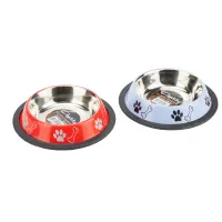 Миска для собак і котів Agility металева кольорова 180 мл 15,5 см