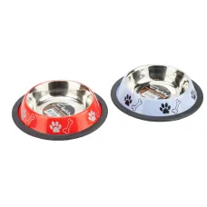 Миска для собак і котів Agility металева кольорова 180 мл 15,5 см