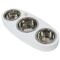 Миска подвійна Lucky Pet Естет 2×0,4 л біла