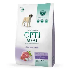 OPTI MEAL 4 кг сухий корм для дорослих собак малих порід з качкою