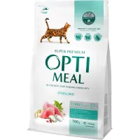 OPTI MEAL 700 г сухий корм для стерилізованих котів з індичкою