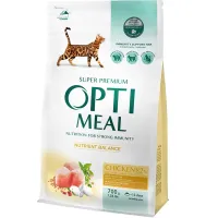 OPTI MEAL 700 г сухий корм для дорослих котів з куркою