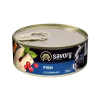 SAVORY 100 г ж/б вологий корм для вибагливих котів з рибою